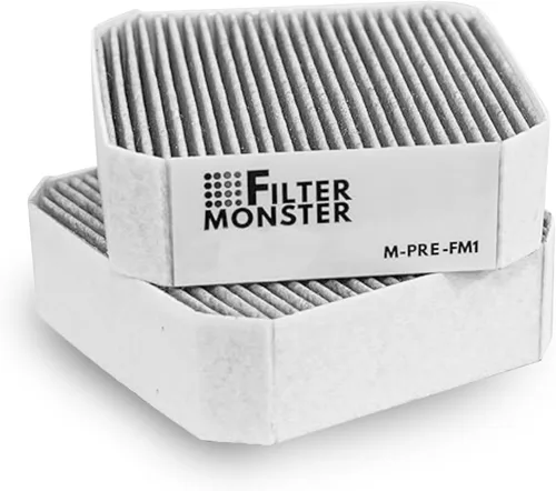 Vista 3 de Filter-Monster - Filtro de repuesto con 2 prefiltros de carbono de coco, juego de 3 – Compatible con Molekule PECO para purificador de aire Molekule