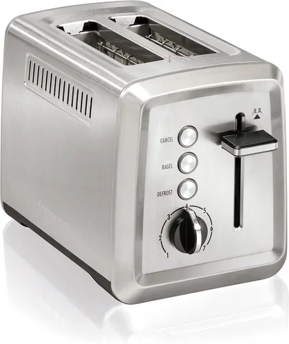 Vista 2 de Hamilton Beach Tostadora de 2 rebanadas con ranuras extra anchas, ajuste de bagel, Toast Boost & Power Elite Wave Action Blender-tarro de vidrio