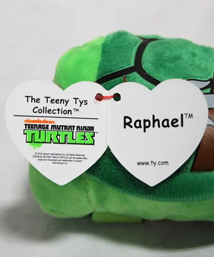 Vista 5 de TY Teeny Animal de peluche Tortuga Ninja Raphael Small 4" Plush Toy