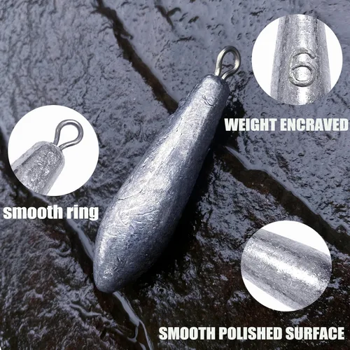 Vista 2 de Pesas de pesca Drop Shot Sinkers para pesca de agua dulce en agua salada