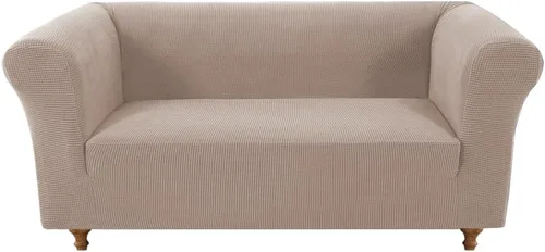 Vista 9 de Funda elástica para sofá Chesterfield, funda de jacquard de lujo para sofás de 1 cojín Protector de muebles antideslizante apto para mascotas