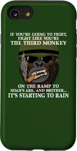 Vista 8 de iPhone 12 mini Fight Like the Third Monkey - Funda divertida de boxeo y meme MMA