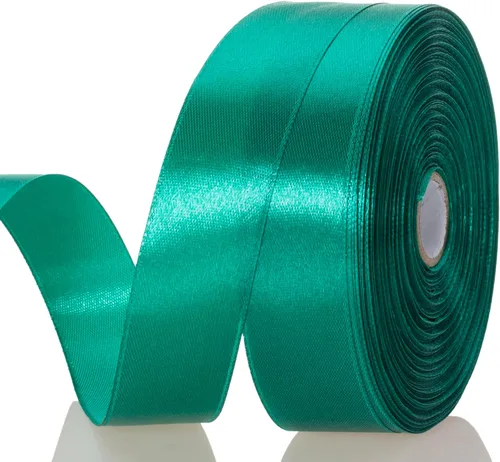 Vista 58 de YASEO - Cinta de satén sólido verde manzana de 1 pulgada para envolver regalos, 50 yardas Soft, Satiny, Colorfast, Polyester Fabric, Ease of Use