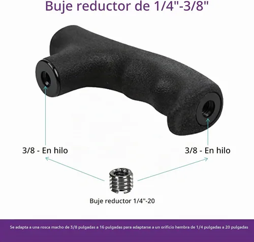 Vista 5 de Adaptador de mango monopod para bastón para caminar, cabezal monopié, convertidor de mango de bastón de trekking, agarre para senderismo, escalada