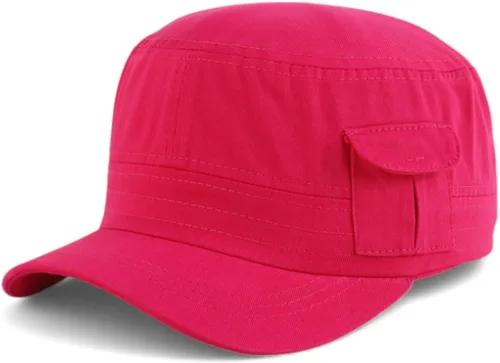 Vista 16 de Trendy Apparel Shop Gorra estilo militar liso Castro con bolsillo Blanco