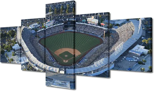 Vista 56 de Busch Stadium Baseball Home Decor St. Louis, Missouri Cityscape - Pósteres e impresiones artísticas de pared de 5 piezas de estadios de béisbol