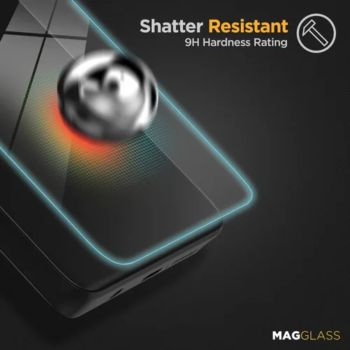 Vista 4 de magglass Paquete de 2 protectores de pantalla para Google Pixel 6a, vidrio templado templado (compatible con sensor de huellas dactilares)
