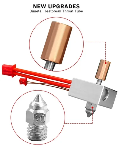 Vista 3 de Kit de bloque de calentador de extrusor de 0.016 in para Sprite de alta temperatura 572.0 °F compatible con FDM, Ender 3 S1, Ender 3 S1 Pro