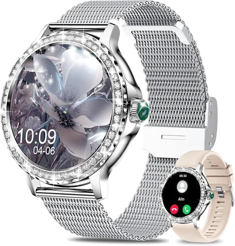 Vista 10 de Smart Watches for Women (Answer/Make Calls), 1.3” Fitness Tracker Watch with Heart Rate/Blood Pressure/SpO2/Sleep Monitor, IP68 Waterproof Smart