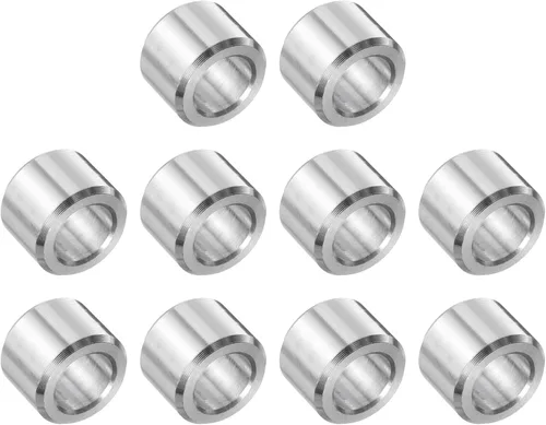 Vista 99 de uxcell 10 piezas de espaciador de acero inoxidable de 3/8" de diámetro interno x 3/4" de diámetro exterior x 1" de longitud, espaciador de rosca