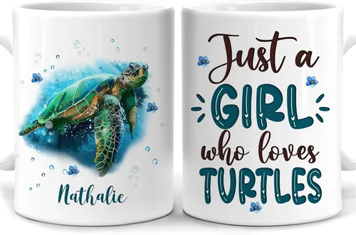 Vista 27 de Hyturtle Regalos Personalizados Amante de Osos - Taza de Café de Cerámica Just A Girl Who Loves Bears con Nombre Personalizado 11oz - Idea de Regalo