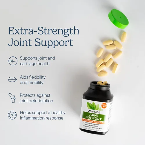 Vista 2 de Zenwise Health Suplemento de apoyo articular con glucosamina, condroitina, MSM, curcumina y sulfato, salud articular para mujeres y hombres, apoyo