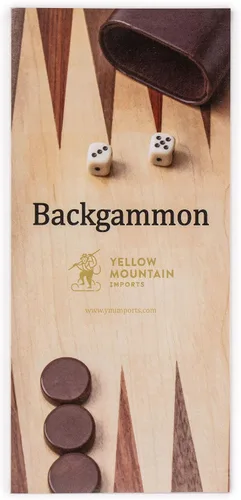 Vista 8 de Set de juego de backgammon lacado con incrustaciones de madera en blanco y negro, 13 pulgadas (versión inglés)