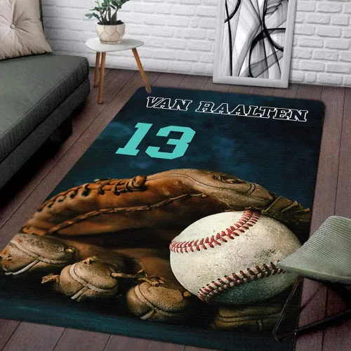 Vista 17 de Alfombra deportiva para jugador de béisbol, alfombra deportiva para dormitorio, 2 x 3, 3 x 5, 4 x 6, 5 x 8, antideslizante, para pasillo, deportes
