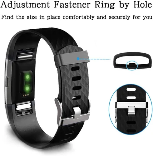 Vista 3 de Bandas de repuesto compatibles con Fitbit Charge 2, accesorios de muñeca ajustables, pulseras deportivas para mujeres y hombres