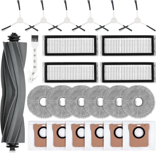 Vista 15 de Kit de 18 accesorios para Dreame L10s Ultra Gen 2/L10s Pro Ultra Heat/X30 Ultra/L40s Ultra AE/CE Robot Aspirador, 1 Cepillo TriCut, 4 Cepillos