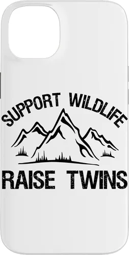 Vista 15 de Support Wildlife Raise Twins Funny Twin Mom Dad Gift Case for iPhone 17