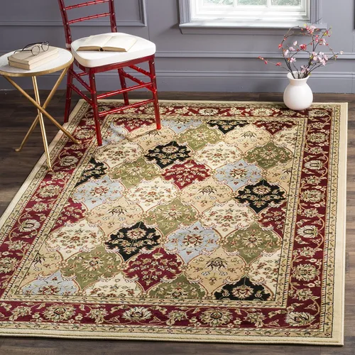 Vista 7 de SAFAVIEH Lyndhurst Collection - Alfombra de pasillo, 2 pies 3 pulgadas x 6 pies, multicolor y rojo, diseño oriental tradicional, no desprende pelusa