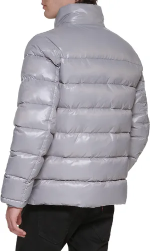 Vista 4 de GUESS Chaqueta acolchada de peso medio para hombre con capucha extraíble