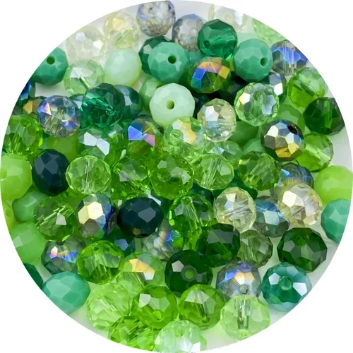 Vista 10 de 500 piezas de cuentas de cristal de vidrio facetado de 4 mm con agujero para pulseras, collares, aretes, joyería DIY, manualidades (Serie Negra)
