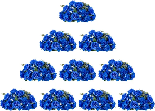 Vista 5 de BLOSMON Bolas de Flores Artificiales Centros de Mesa de Boda 2 Piezas 11.8" Lila Flores Falsas Rosa Hortensia Arreglo de Bolas Centro de Mesa