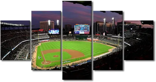 Vista 66 de Arte para pared, lienzo para estadio deportivo, arte para pared, diseño de campo de Wrigley en Chicago, pinturas de Chicago, impresiones sobre