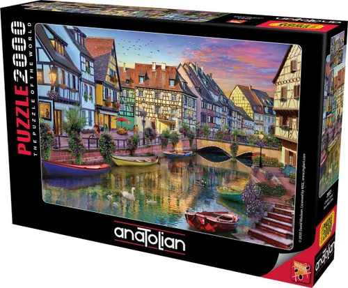 Vista 2 de Anatolian Puzzle - Canal de Colmar, Rompecabezas de 2000 piezas, #3953