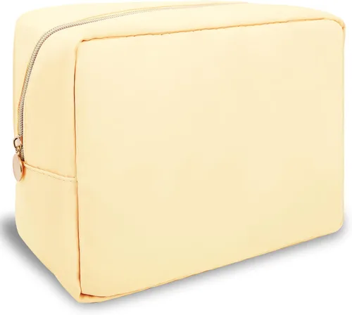 Vista 39 de izuzta Nylon Lager Pequeño Slim Mini Maquillaje Bolsa Organizador, Beige, Viajes