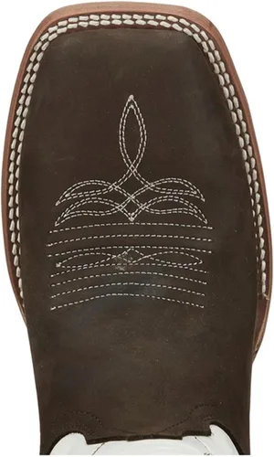 Vista 6 de Justin Latigo Blanco - Botas occidentales de piel de vacuno para hombre, Blanco, 9 ancho