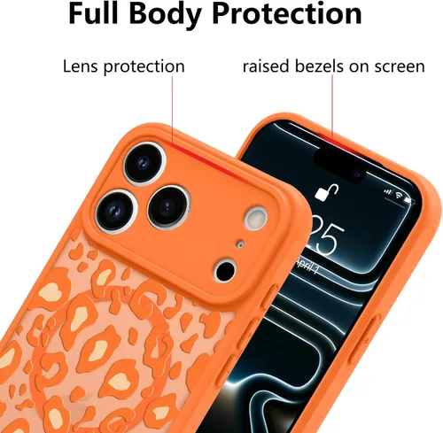 Vista 62 de KANGHAR - Funda compatible con iPhone 11, diseño de leopardo negro, textura de neumático antideslizante, a prueba de golpes, funda protectora