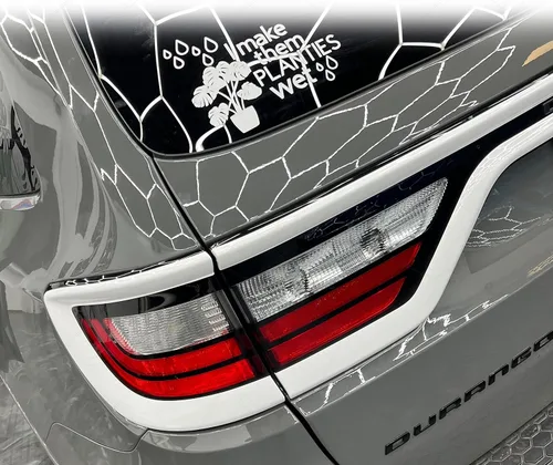 Vista 4 de Calcomanías para cámara trasera de carreras para Dodge Durango 2014+ - Tipo 00, cobertura completa, vinilo fundido de aplicación en seco, aspecto