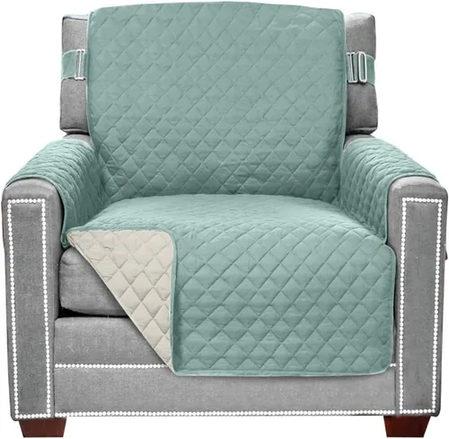 Vista 142 de Sofa Shield - Funda para sofá Loveseat con correa patentada, protector de cojín, funda reversible diseñada en EE. UU. resistente a manchas