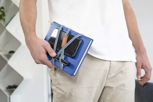 Vista 5 de Beblau TWIST PACK (S & L incluido) Organizador portátil elástico que se puede conectar a tu portátil, portátil, pantalla de PC.. Cualquier cosa!