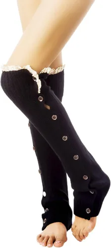 Vista 2 de iB-iP Traje elástico de bailarina de ballet para mujer, calentador de piernas