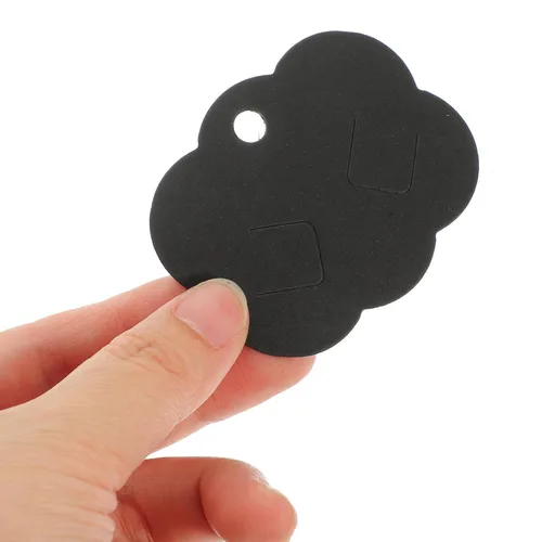 Vista 4 de WOONEKY Clip para el cabello Tarjetas de visualización 100 unids papel joyería tarjetas agujeros para pantalla horquilla titular
