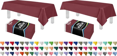 Vista 15 de Mantel de plástico de alta calidad - 54 in. x 108 pulgadas. Grandipity - Mantel rectangular (6 y 12 unidades), Agua (Aqua) Aqua Plastic table