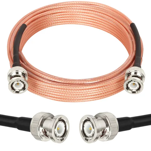 Vista 9 de XRDS -RF Cables BNC 1 pie 2 piezas, Cable BNC macho de 50 ohmios RG316 para antenas de escáneres de antena, radios ham portátiles, etc.