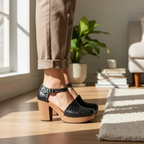 Vista 16 de Zapatos Mexicanos de Plataforma de Piel para Mujer - Modelo 5H02