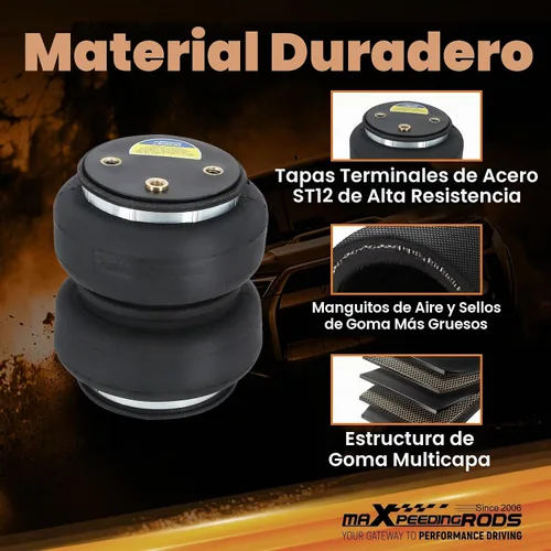 Vista 6 de maXpeedingrods Bolsa de suspensión de aire de repuesto 2500lb con amortiguador interno para GMC Silverado Sierra 1500 para Ford