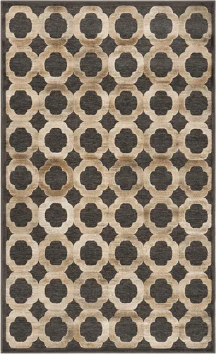 Vista 4 de Martha Stewart x SAFAVIEH Colección de alfombras de área, 3 pies 3 pulgadas x 5 pies 3 pulgadas, marrón camello, viscosa, ideal para sala de estar