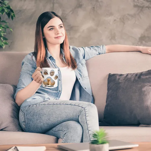 Vista 6 de Taza personalizada para perro, mamá, papá, amante de las mascotas, taza de café personalizada, tazas conmemorativas de cerámica novedosas con foto