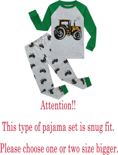 Vista 2 de Family Feeling - Conjunto de pijama de 2 piezas para niños y niñas pequeñas, ropa para dormir 100% de algodón