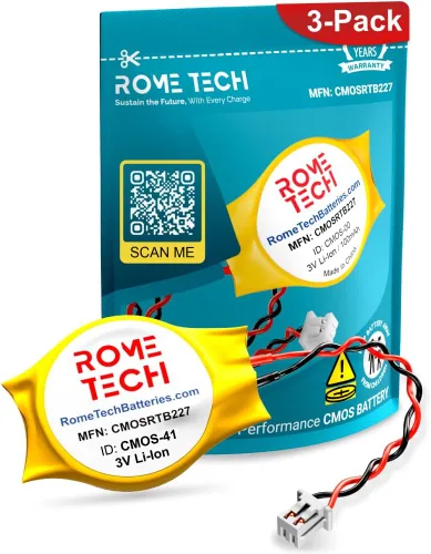 Vista 5 de Rome Tech Batería CMOS CR2032 para Dell Latitude D830, E6530 N4050 E7270