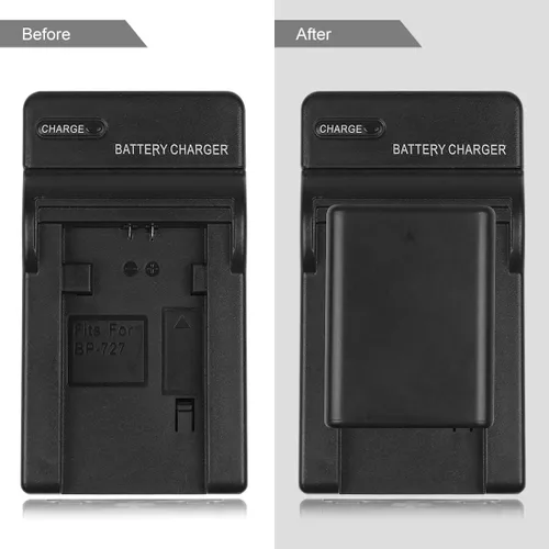 Vista 6 de Cargador de batería BP-727 para Canon BP-709, BP-718, BP-745, Vixia HF R300, M500, R30, M52, R32, R40, R42, R400, R700