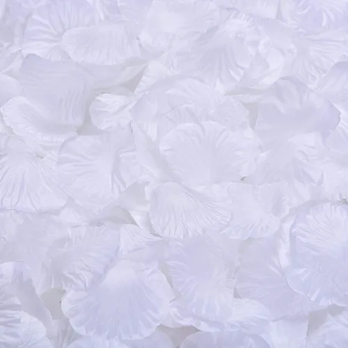 Vista 20 de DJBM 1000 pétalos de rosa artificiales para decoración de bodas, fiestas, color negro