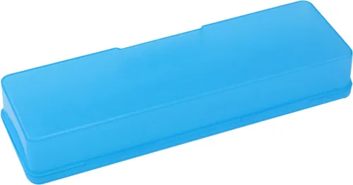 Vista 6 de 4 contenedores de almacenamiento rectangulares transparentes (azul)