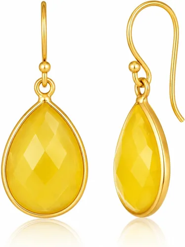 Vista 12 de Aretes de ágata musgo verde de 0.472 x 0.709 in con forma de pera de plata de ley 925, aretes de piedras preciosas hechos a mano, juego de bisel