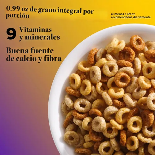 Vista 4 de Cheerios multigrano, cereales para el desayuno saludables para el corazón, sin gluten, 9 onzas