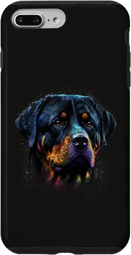 Vista 12 de Rottweiler Dog Face Watercolor Colorful Art Hand Drawn Case for iPhone 17