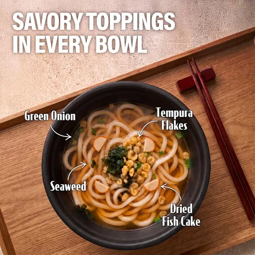 Vista 5 de Nongshim Fresh Udon Bowl, fideos Udon instantáneos coreanos gruesos